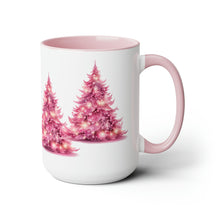 Load image into Gallery viewer, Pink Christmas Tree Mug, Two-Tone Glossy Mugs, 15oz ~