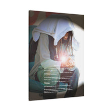 Load image into Gallery viewer, "The Whisper of Jesus: Artful Echoes of Compassion and Righteous Paths" Matthew 25:35-40 Matte Canvas, Stretched, 1.25"