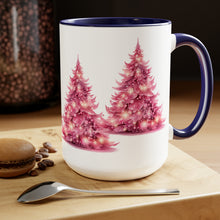 Load image into Gallery viewer, Pink Christmas Tree Mug, Two-Tone Glossy Mugs, 15oz ~