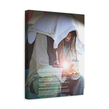 Load image into Gallery viewer, "The Whisper of Jesus: Artful Echoes of Compassion and Righteous Paths" Matthew 25:35-40 Matte Canvas, Stretched, 1.25"