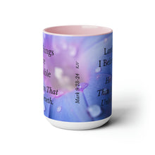 Load image into Gallery viewer, All Things Possible, I Believe, Help My Unbelief, Mark 9:23-24, Faith Two-Tone Glossy Mugs, 15oz ~ ~