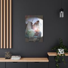 Load image into Gallery viewer, "The Whisper of Jesus: Artful Echoes of Compassion and Righteous Paths" Matthew 25:35-40 Matte Canvas, Stretched, 1.25"