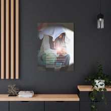 Load image into Gallery viewer, "The Whisper of Jesus: Artful Echoes of Compassion and Righteous Paths" Matthew 25:35-40 Matte Canvas, Stretched, 1.25"