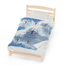 Load image into Gallery viewer, Thy Will Be Done Velveteen Plush Blanket, Light Weight Blanket