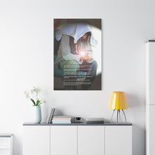 Load image into Gallery viewer, "The Whisper of Jesus: Artful Echoes of Compassion and Righteous Paths" Matthew 25:35-40 Matte Canvas, Stretched, 1.25"