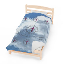 Load image into Gallery viewer, Thy Will Be Done Velveteen Plush Blanket, Light Weight Blanket