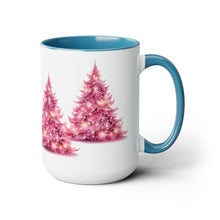 Load image into Gallery viewer, Pink Christmas Tree Mug, Two-Tone Glossy Mugs, 15oz ~