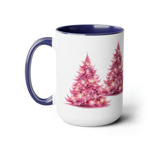 Load image into Gallery viewer, Pink Christmas Tree Mug, Two-Tone Glossy Mugs, 15oz ~