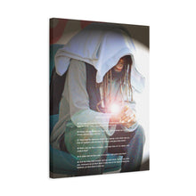 Load image into Gallery viewer, "The Whisper of Jesus: Artful Echoes of Compassion and Righteous Paths" Matthew 25:35-40 Matte Canvas, Stretched, 1.25"