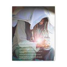 Load image into Gallery viewer, "The Whisper of Jesus: Artful Echoes of Compassion and Righteous Paths" Matthew 25:35-40 Matte Canvas, Stretched, 1.25"