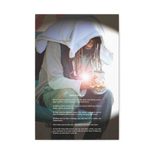 Load image into Gallery viewer, "The Whisper of Jesus: Artful Echoes of Compassion and Righteous Paths" Matthew 25:35-40 Matte Canvas, Stretched, 1.25"
