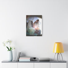 Load image into Gallery viewer, "The Whisper of Jesus: Artful Echoes of Compassion and Righteous Paths" Matthew 25:35-40 Matte Canvas, Stretched, 1.25"