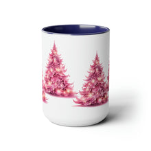 Load image into Gallery viewer, Pink Christmas Tree Mug, Two-Tone Glossy Mugs, 15oz ~