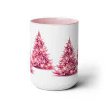 Load image into Gallery viewer, Pink Christmas Tree Mug, Two-Tone Glossy Mugs, 15oz ~