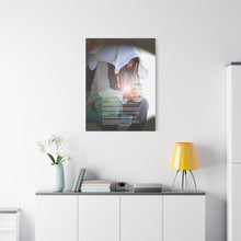 Load image into Gallery viewer, "The Whisper of Jesus: Artful Echoes of Compassion and Righteous Paths" Matthew 25:35-40 Matte Canvas, Stretched, 1.25"