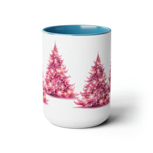 Load image into Gallery viewer, Pink Christmas Tree Mug, Two-Tone Glossy Mugs, 15oz ~
