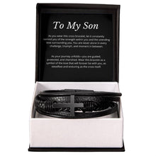 Load image into Gallery viewer, "To My Son" Men's Cross Bracelet