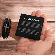 Load image into Gallery viewer, "To My Son" Men's Cross Bracelet