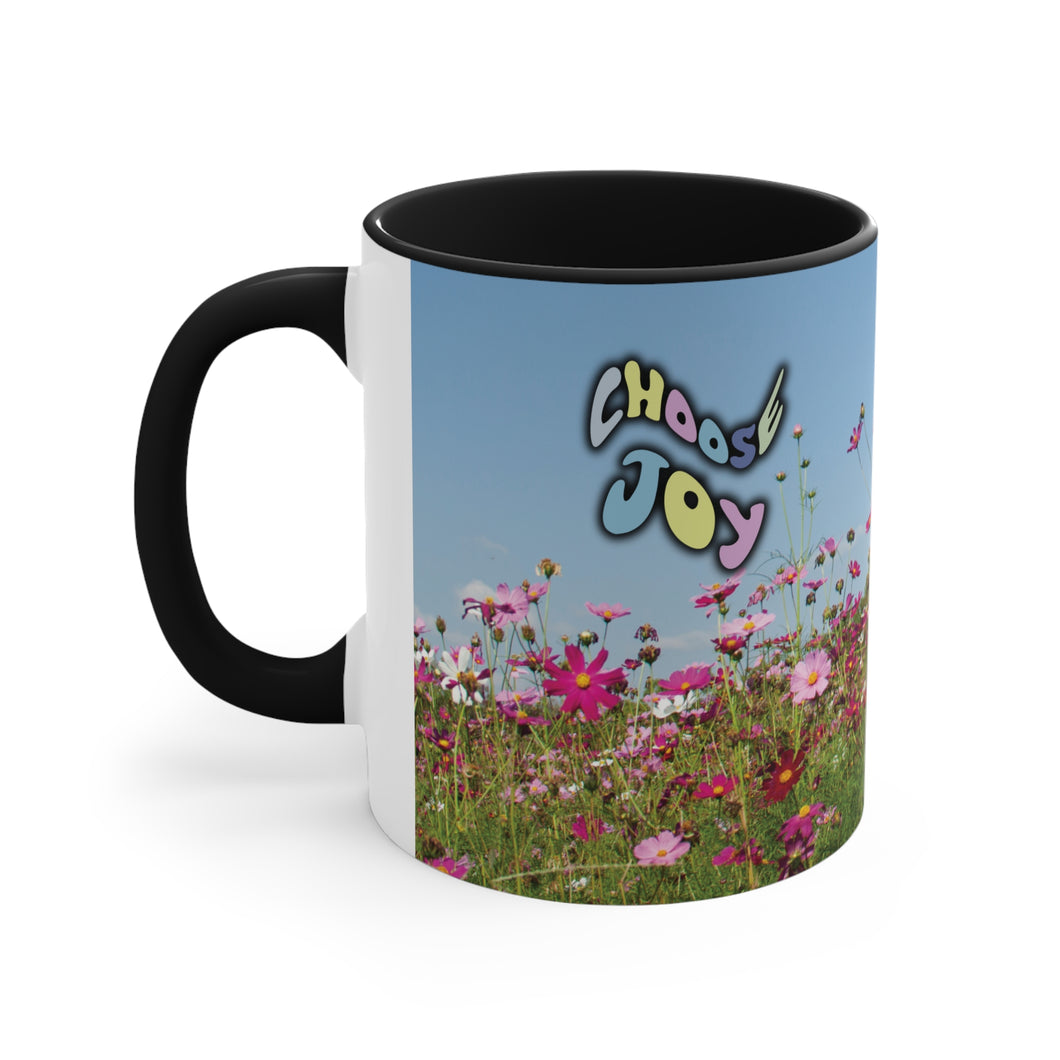 Choose Joy Accent Ceramic Coffee Mug, 11oz Multiple Color Mugs~