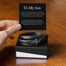 Load image into Gallery viewer, &quot;To My Son&quot; Men&#39;s Cross Bracelet
