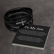 Load image into Gallery viewer, &quot;To My Son&quot; Men&#39;s Cross Bracelet
