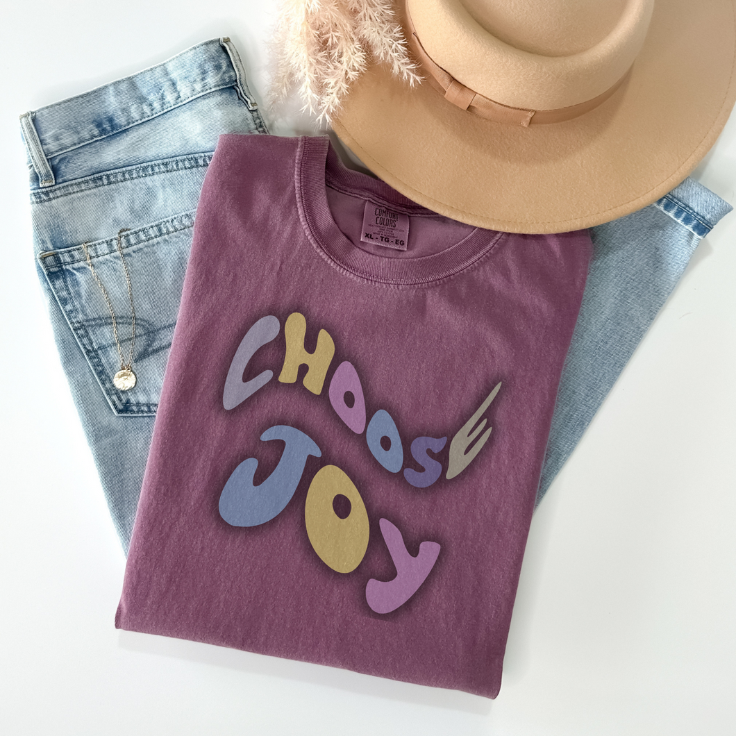 Choose Joy Shirt, Unisex Garment-Dyed T-shirt